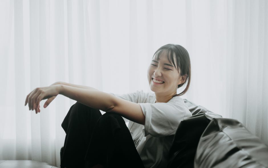 すっきり回復し笑顔の女性
