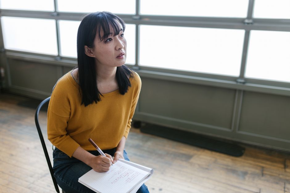 ビデオ通話で相談する様子
